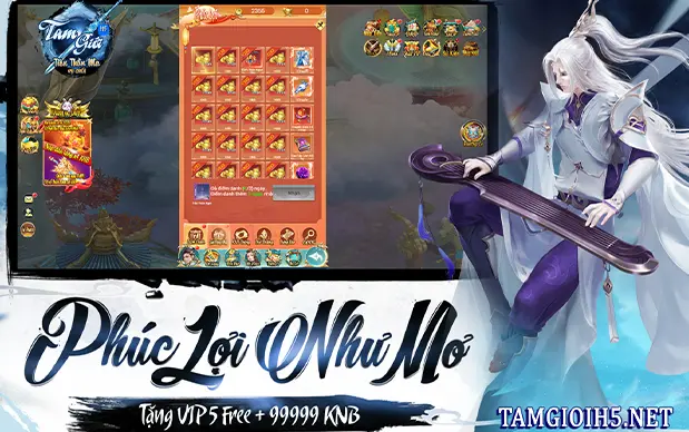 Slideshow Đặc Sắc Phúc Lợi có trong Game Tam Giới H5