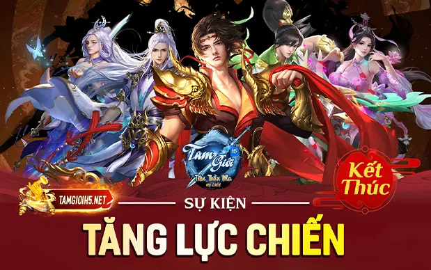 Slideshow Sự Kiện Đua Top Lực Chiến Cụm của Game Tam Giới H5